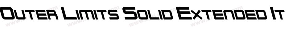 Outer Limits Solid Extended Italic字体转换